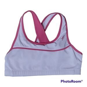New Balance Pink Sports Bra Sz M Susan C Komen For the Cure Breast Cancer